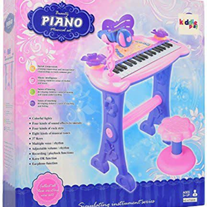 اسباب بازی پیانو الکترونیکی با صندلی و میکروفون My Piano Musical Set With Stool And Microphone_اسباب بازی لوازم خانگی